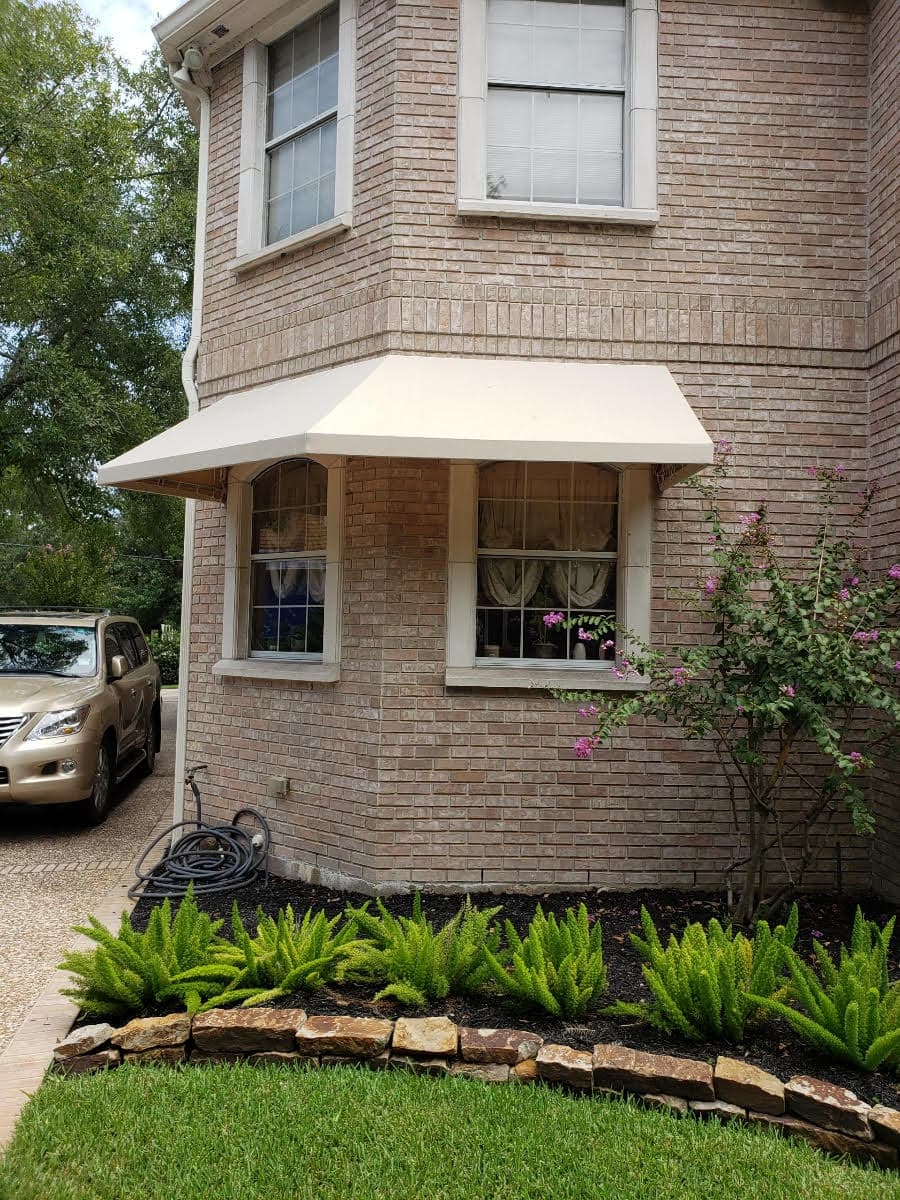 Custom fabric awnings installation 2 by AAA Awning Co., Houston Texas