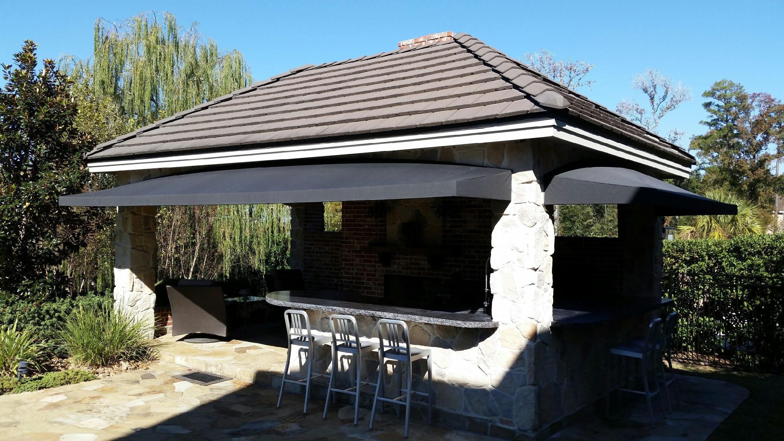 Custom fabric awnings installation 6 by AAA Awning Co., Houston Texas