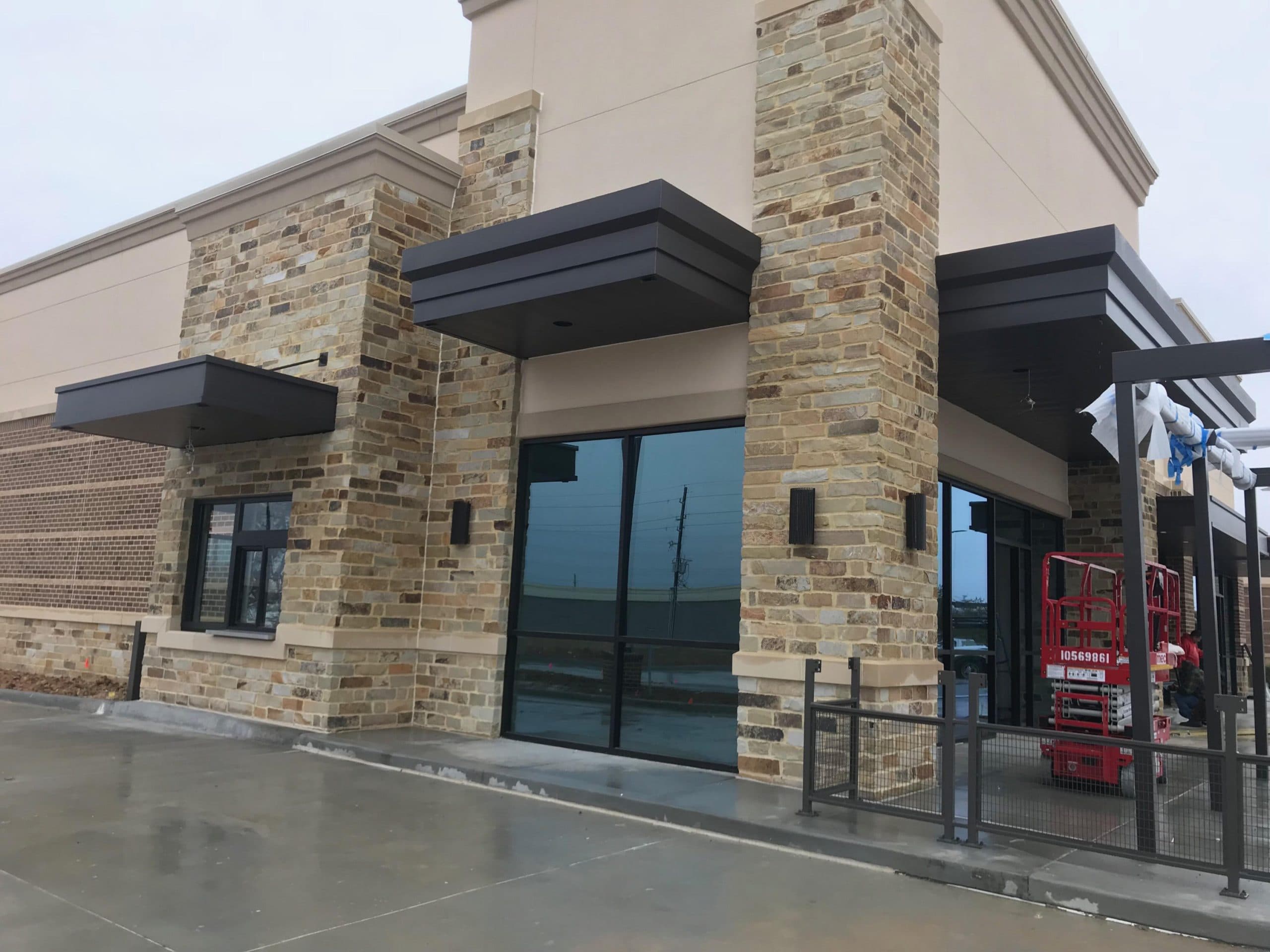 Custom metal awnings installation 4 by AAA Awning Co., Houston Texas