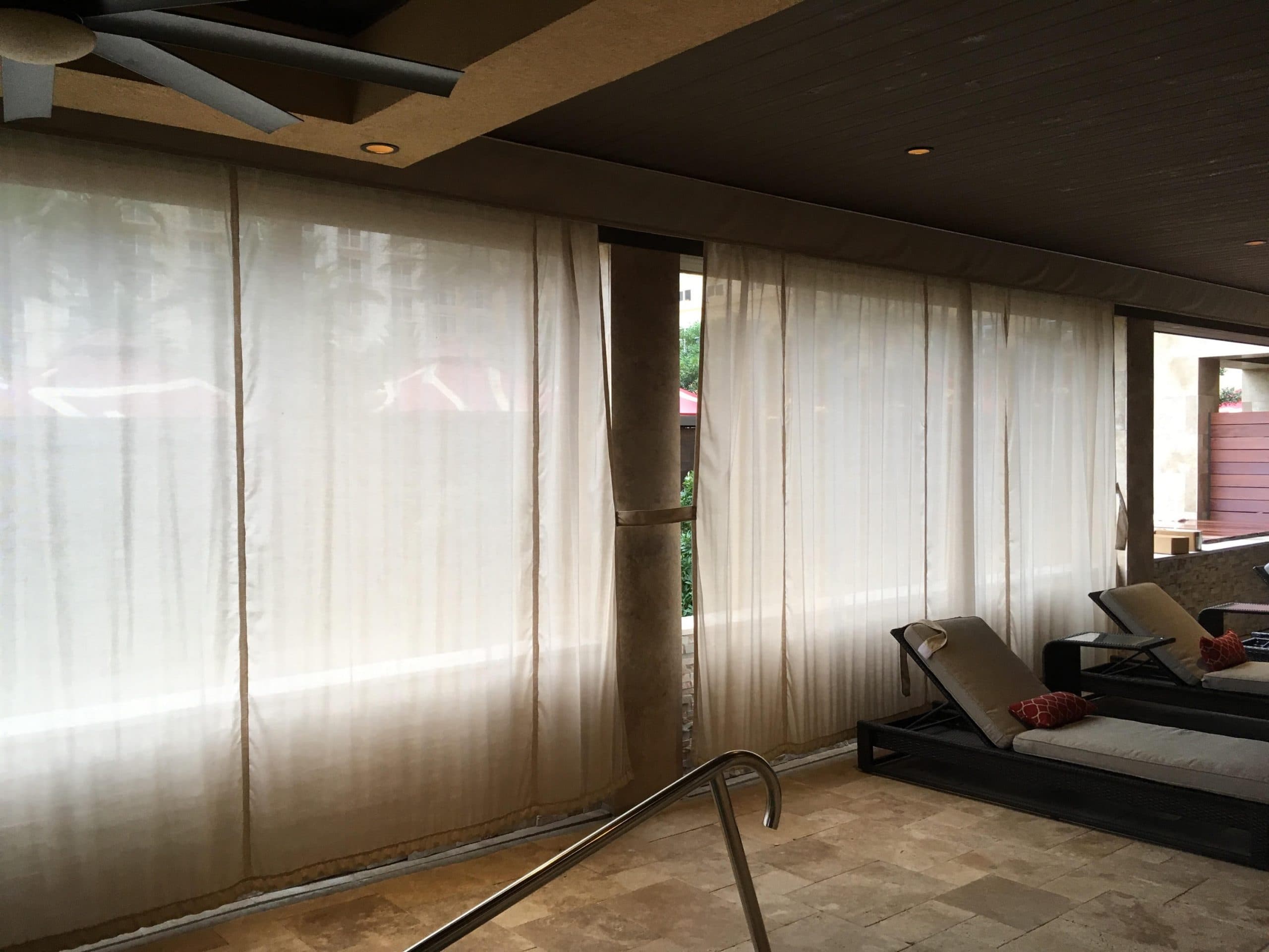 Custom patio curtains installation 2 by AAA Awning Co., Houston Texas