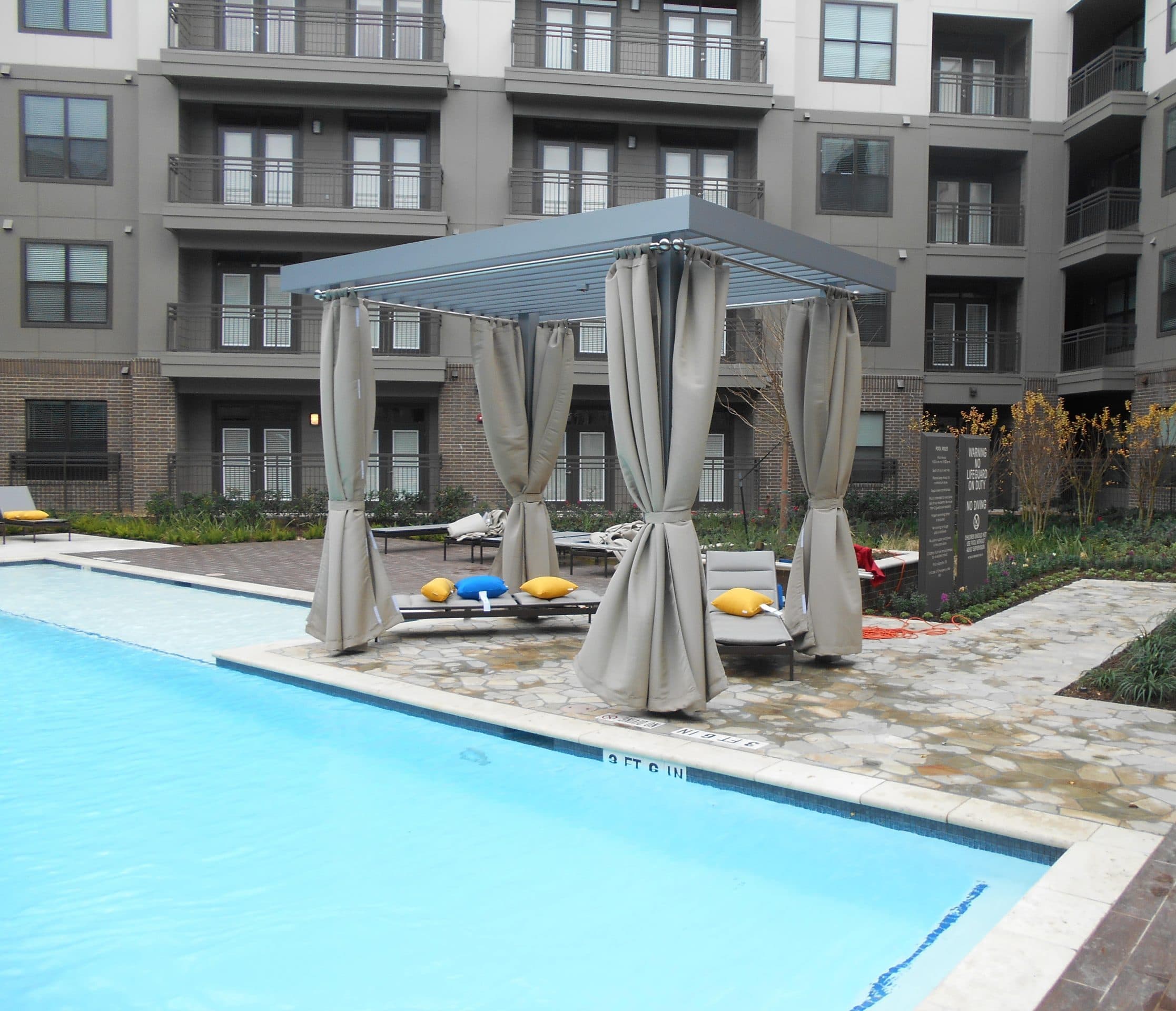 Custom patio curtains installation 3 by AAA Awning Co., Houston Texas