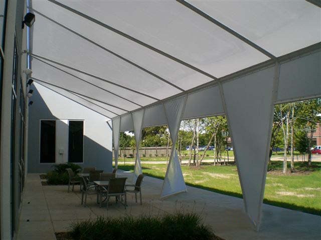 Custom patio curtains installation 10 by AAA Awning Co., Houston Texas